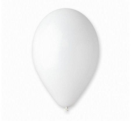 Balony Białe Klasyczne Pastelowe Na Komunię Ślub Wesele 10" GEMAR 100 szt.