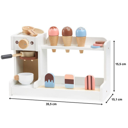 MAMABRUM Drewniana Kawiarnia Lodziarnia Z Ekspresem Do Kawy Dla Dzieci