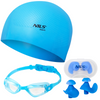 Dziecięcy Zestaw 3w1 Na Basen Okularki + Czepek + Zatyczki NILS