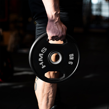 Talerze Obciążenia Olimpijskie Na Gryf Sztangę Gumowany HMS Zestaw 2x5 kg