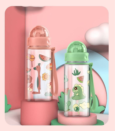 CASNO Bidon Butelka Ze Słomką Dla Dziecka 400 ml