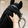 Hobby Horse Konik Na Patyku Kiju Do Skakania Z Grzywą Czarny MAMABRUM