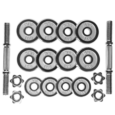 Sztangielki Hantle Regulowane Do Ćwiczeń Treningu W Walizce 2x7,5 kg HMS