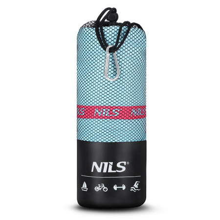 NILS Duży Ręcznik Szybkoschnący Z Mikrofibry Plażowy 200x90 cm + Zawieszka