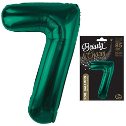 Balon Foliowy Na Urodziny Rocznice Butelkowa Zieleń Duży Cyfra 7 85 cm