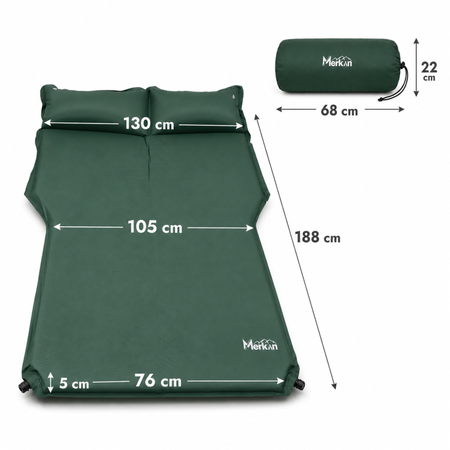 MERKAN Mata Samopompująca Turystyczna Dwuosobowa Z Poduszką