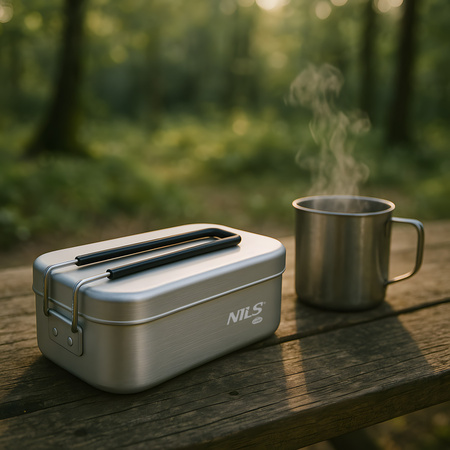 Menażka Turystyczna Harcerska Obiadowa Aluminiowa Z Przykrywką 500 ml NILS