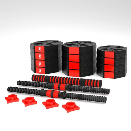 HMS Zestaw Sztangielki Hantle Ciężarki Ze Sztangą Do Ćwiczeń 2x15 kg