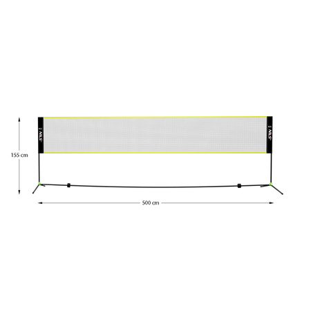 NILS Zestaw Siatka + Stelaż Do Gry Rekreacyjnej W Badmintona 500 cm