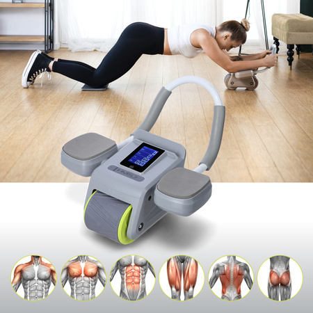 HMS Automatyczne Koło Do Ćwiczeń Fitness Mięśni Brzucha Z Wyświetlaczem