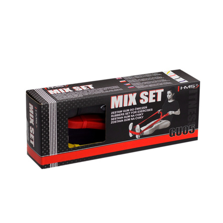 Zestaw Gum Taśm Oporowych Do Ćwiczeń Fitness Treningu Power Band 4 szt. HMS