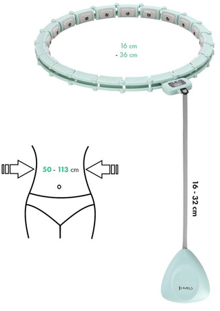 HMS Hula Hop Odchudzające Z Obciążeniem + Wyświetlacz + Pas
