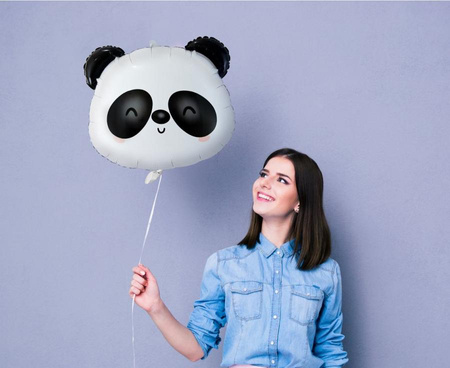 Balon Foliowy Panda Na Urodziny Dla Dziecka Przyjęcie Imprezę GODAN 43x37cm
