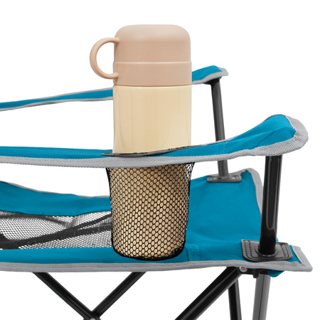 Krzesło Turystyczne Składane Kempingowe Plażowe Ogrodowe + Pokrowiec NILS