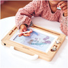 MAMABRUM Drewniany Znikopis Z Pieczątkami - Tablica Do Rysowania