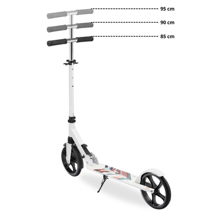 Hulajnoga Miejska Klasyczna Składana Regulowana Wysokość Koła 200 mm Zimowy Lis HYPERMOTION