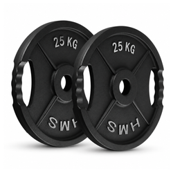 Talerze Olimpijskie Obciążenia Na Gryf Sztangę Do Ćwiczeń HMS Zestaw 2x25kg