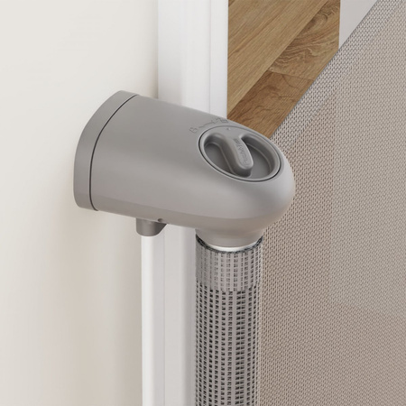 Bramka Zabezpieczająca Zwijana Barierka Na Schody 140 × 98 cm STAIRSAFE