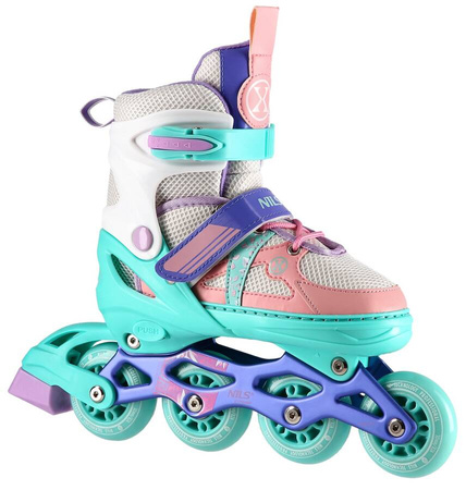 Rolki Regulowane Łyżworolki Rekreacyjne Kauczukowe Kółka Dziecięce NILS