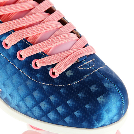 Wrotki Klasyczne Retro Kółka Kauczukowe Rekreacyjne Kremowe Sznurowane NILS