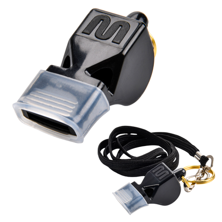 Gwizdek Bezkulkowy Plastikowy Ze Sznurkiem i Silikonowym Ustnikiem METEOR