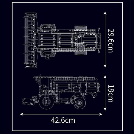 Zestaw Klocków Konstrukcyjnych Maszyna Rolnicza Kombajn 1347 el. MOULD KING