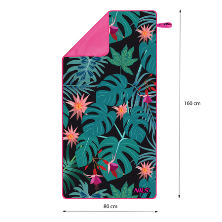 Ręcznik Szybkoschnący Z Mikrofibry Plażowy Kąpielowy 160x80 cm NILS
