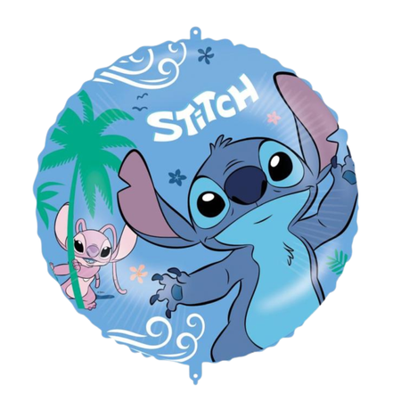 Balon Foliowe Na Urodziny Stitch Wszystkiego Najlepszego + 2 Gwiazdy 19"