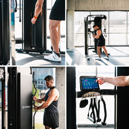 Atlas Wielofunkcyjny Brama Do Ćwiczeń Siłowych Ze Stosem i Wyciągiem HMS