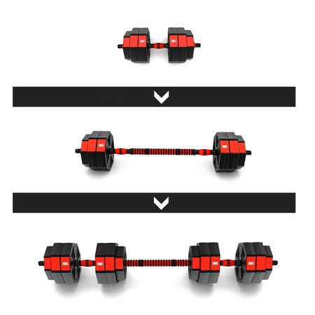 HMS Zestaw Sztangielki Hantle Ciężarki Ze Sztangą Do Ćwiczeń 2x15 kg