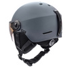 Kask Zimowy Narciarski Snowboardowy Szary Z Szybką AIR FLOW METEOR	