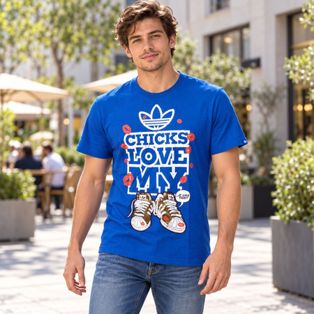 Koszulka Bawełniana Z Krótkim Rękawem Niebieska T-Shirt Original Chicks