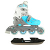 4w1 Łyżworolki Rolki Łyżwy Regulowane Z Wymienną Płozą Dla Dzieci NILS	