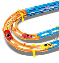 Tor Wyścigowy Samochodowy Owalny Pull Back Dla Dzieci + 2 Samochody TLD