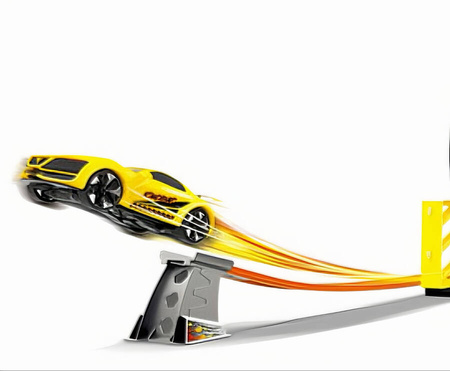 Tor Wyścigowy Samochodowy Dla Dziecka Pull Back Podwójna Pętla 290cm + Auto