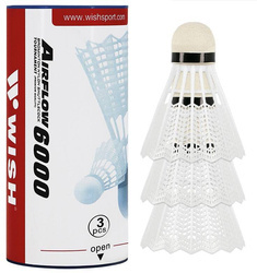 Lotki Do Gry W Badmintona Nylonowe Białe WISH Komplet 3 szt.