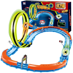 Tor Samochodowy Wyścigowy Świecący W Ciemności + Samochód