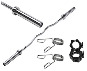 Sztanga Gryf Olimpijski Łamany Do Treningu Siłowego 150 cm + 4 Zaciski