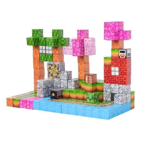 Klocki Magnetyczne Konstrukcyjne Zestaw 200 Elementów Edukacyjne Dla Dzieci