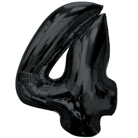 Balony Foliowe Czarne Metaliczne Dekoracja Na Urodziny 40 Lat 92 cm GODAN