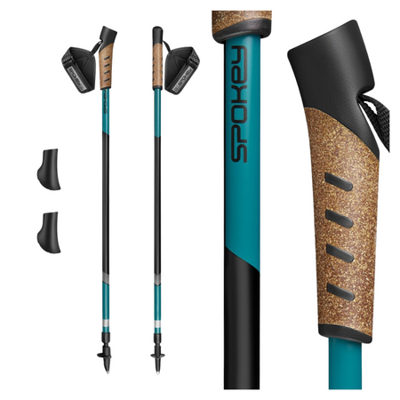 Kije Nordic Walking Regulowane Teleskopowe Do Chodzenia 105-135 cm SPOKEY