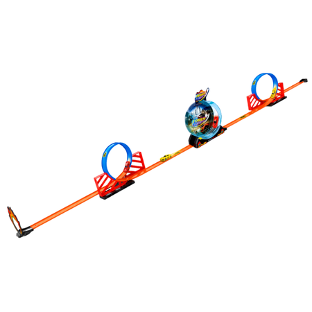 Tor Wyścigowy Samochodowy Pull Back Dla Dziecka 270 cm 3 Pętle + 3 Autka