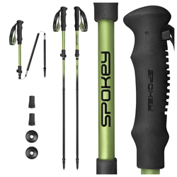 Kije Trekkingowe Regulowane Składane W Góry Turystyczne 115-135 cm SPOKEY
