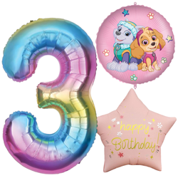 Balony Foliowe Na 3 Urodziny Przyjęcie Dla Dziecka Psi Patrol Cyfra 85 cm