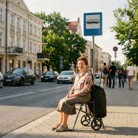Wózek Na Zakupy Torba Zakupowa Z Termoizolacją 40 L Z Siedziskiem 2w1 NILS