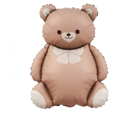 Balon Foliowy Miś Z Kokardką Na Urodziny Przyjęcie Walentynki GODAN 65x47cm