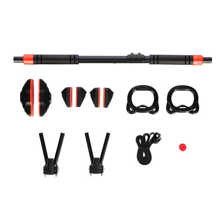 HMS Drążek Rozporowy Regulowany Do Podciągania 96-130 cm Z Kółkami Gimnastycznymi