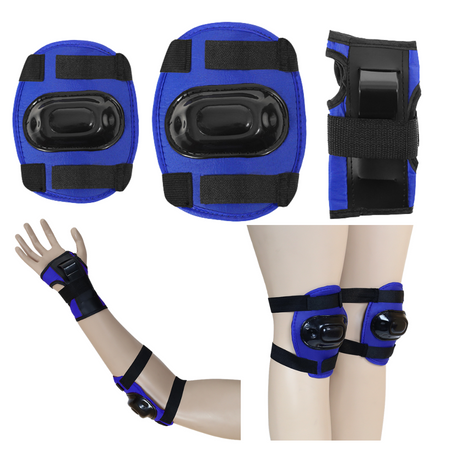 Ochraniacze Na Rolki Rower Deskorolkę Dla Dzieci Niebieskie 6 szt. NILS