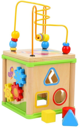 TOP BRIGHT 4w1 Drewniana Kostka Edukacyjna Sorter
