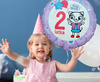 Balony Foliowe Na 2 Urodziny Imprezę Przyjęcie 3 szt. Kicia Kocia i Nunuś